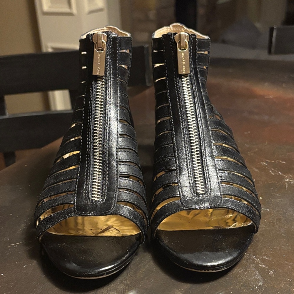 Michael Kors Black Gladiator Heels